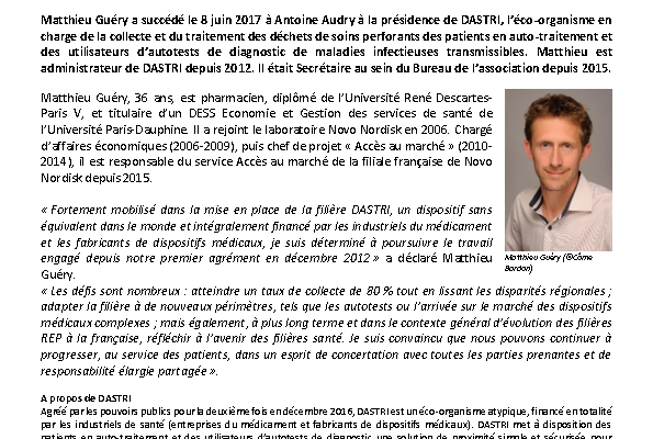 CP Nomination M.GuÃ©ry_DASTRI 21 juillet 2017